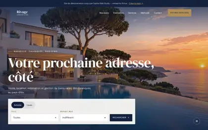 Accueil du site Rivage Immobilier