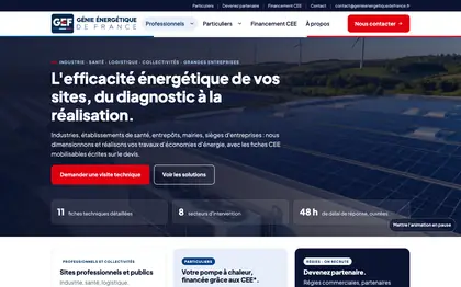 Accueil du site Génie Énergétique de France