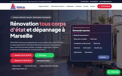 Accueil du site IDMA Pinto