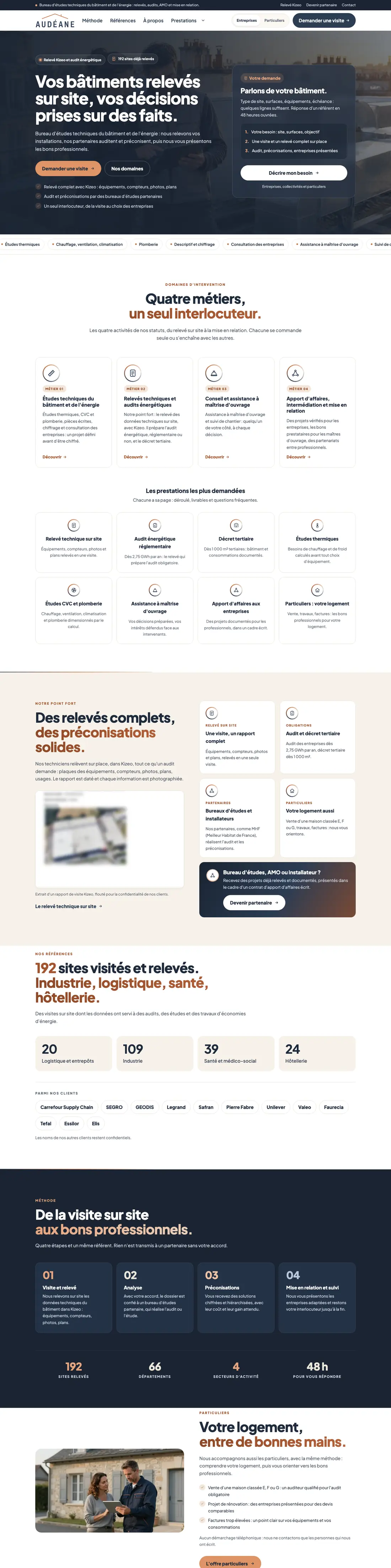 Site Audéane sur ordinateur