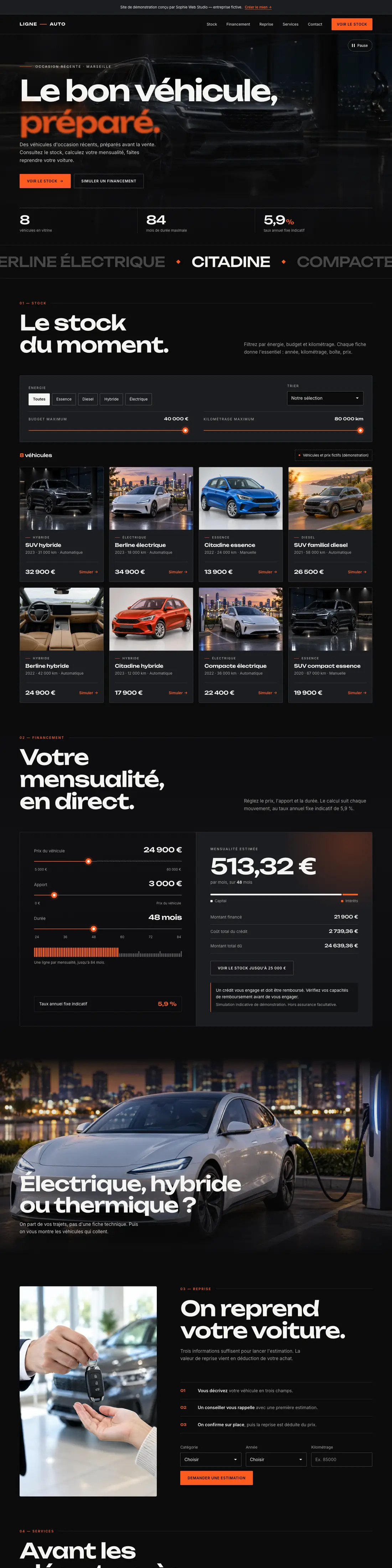 Site Ligne Auto sur ordinateur