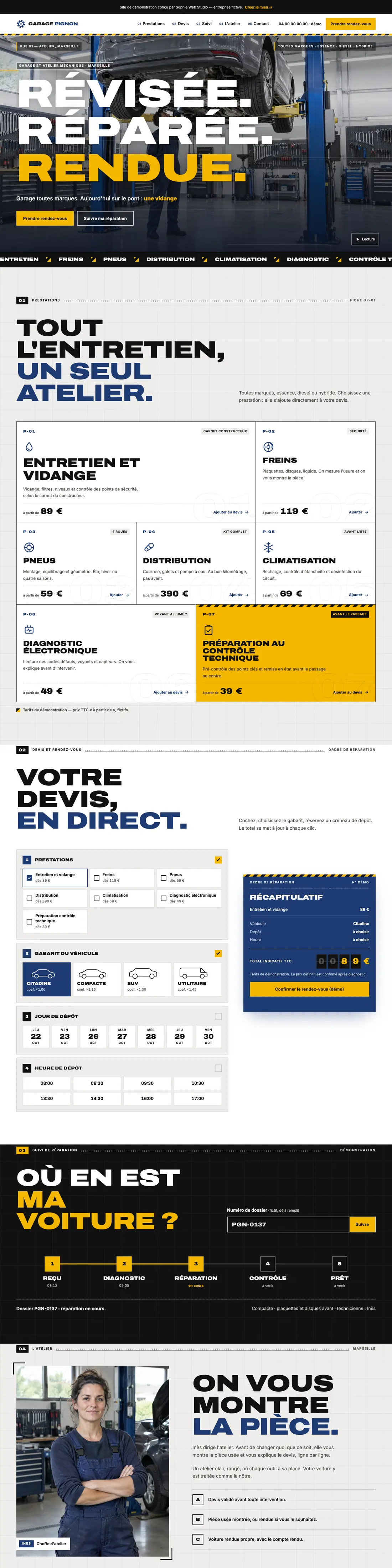 Site Garage Pignon sur ordinateur