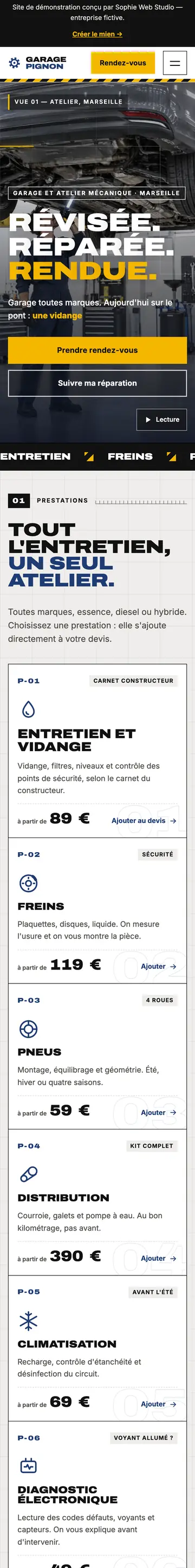 Site Garage Pignon sur téléphone