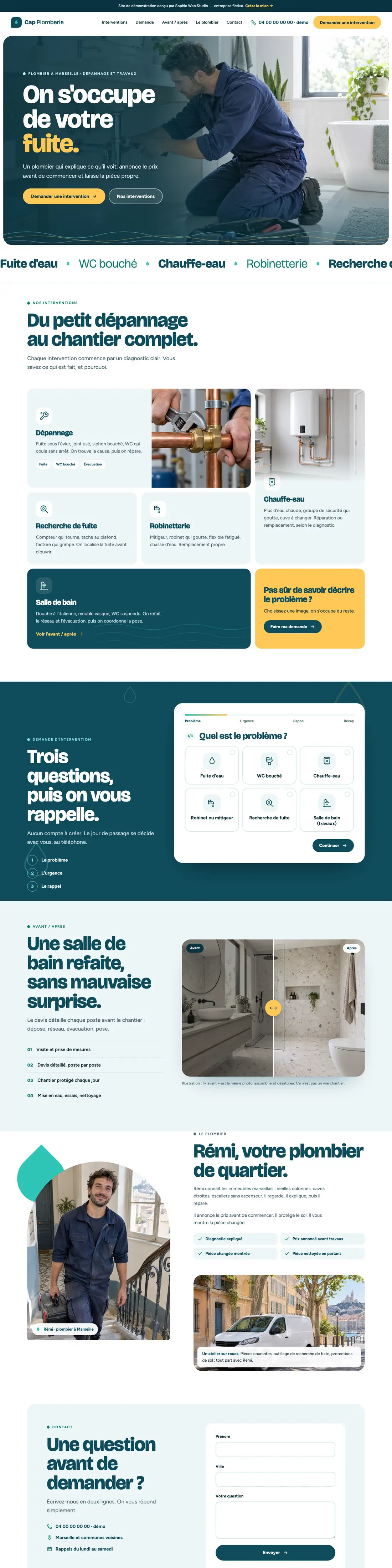 Site Cap Plomberie sur ordinateur