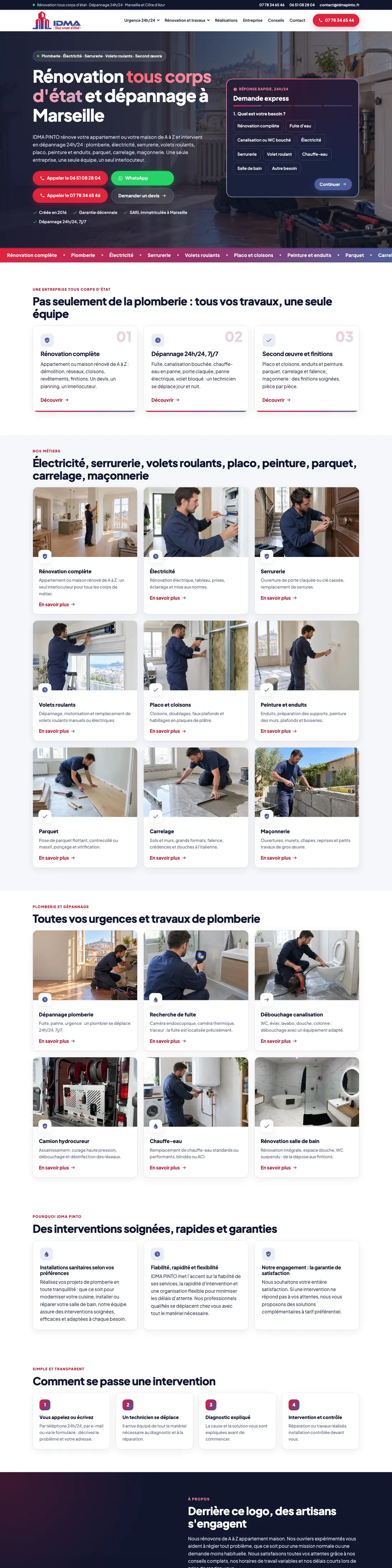 Site IDMA Pinto sur ordinateur